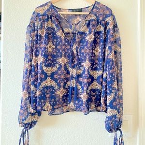 Delicate flower print blouse